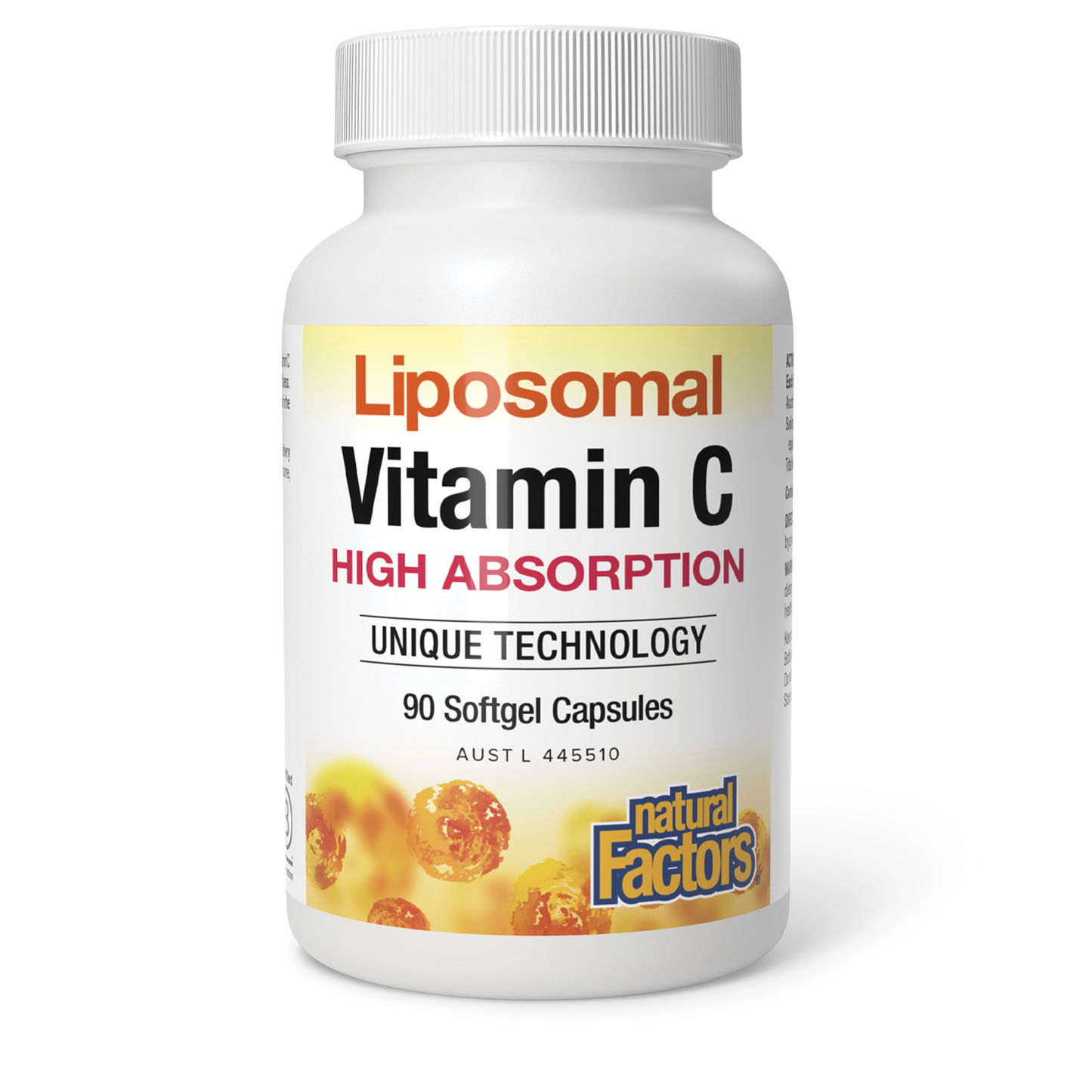 Liposomal Vitamin C bottle with 90 softgel capsules for enhanced absorption supporting immune health and antioxidant protection