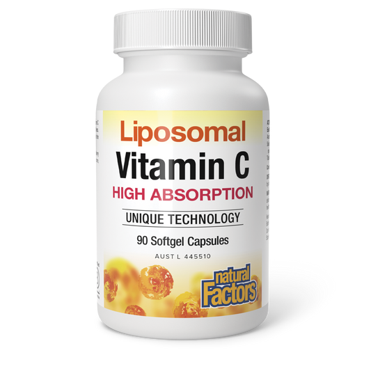 Liposomal Vitamin C bottle with 90 softgel capsules for enhanced absorption supporting immune health and antioxidant protection