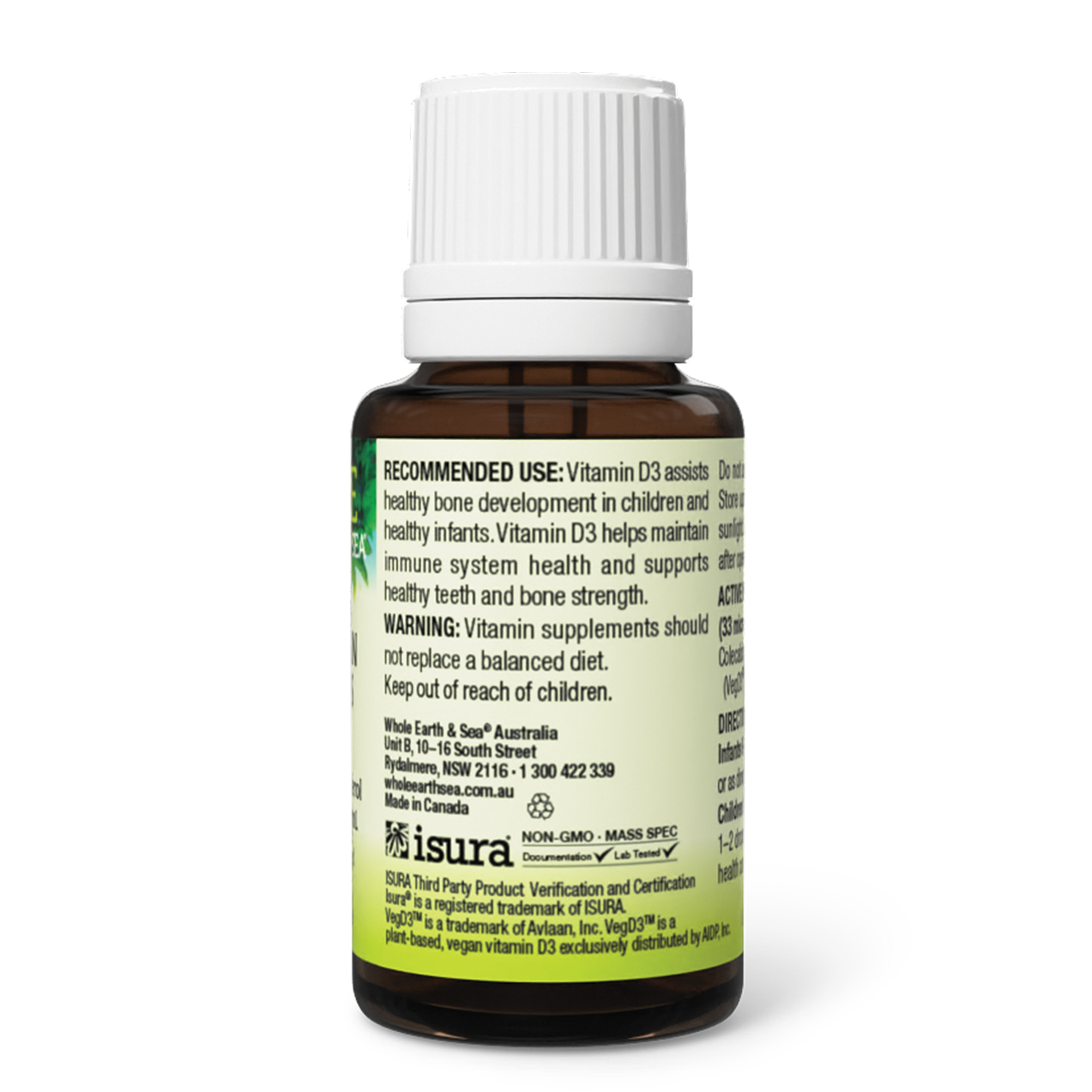 Kids Vegan D3 Drops plant-sourced vitamin D3 to support healthy bones, teeth, and immune system in children.