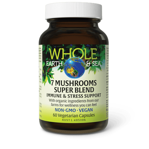 7 Mushrooms Super Blend, Whole Earth & Sea®|v|image|AU3404